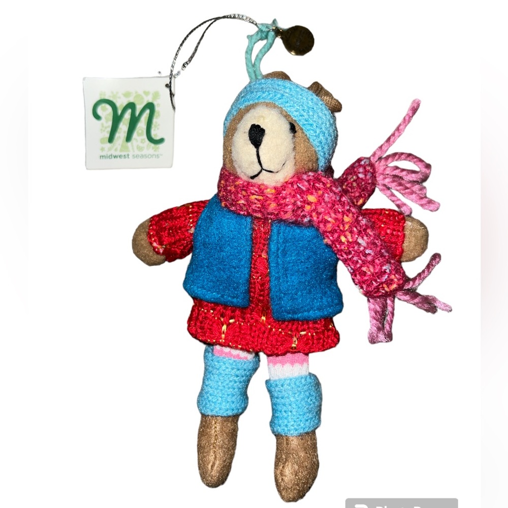 Lincoln Chicago Zoo Bear Plush Ornament 6”